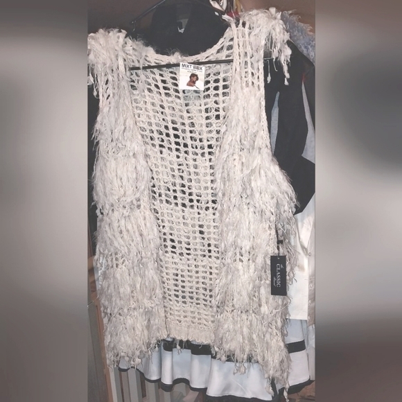 Angora Sweater Vest Woven Angora Blend M/L - Picture 1 of 6